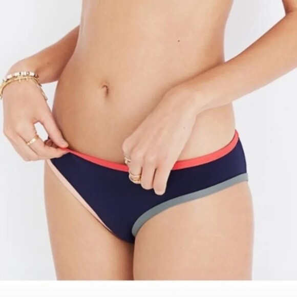 Tavik Jayden colorblock bikini bottom full coverage blue contrast size xs New - Picture 5 of 5